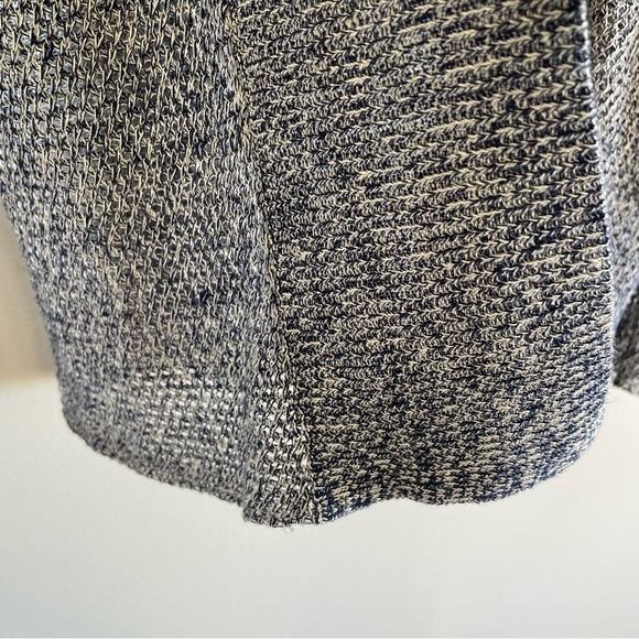 Eileen Fisher Women's 100% Organic Linen Open Front Sweater Blue/Gray Size XXS - Picture 3 of 10